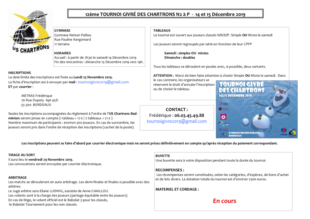 Plaquette givré 2019